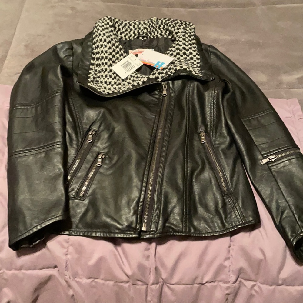 Vintage Havana girls leather coat